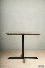 Fino - Marble and Metal Side Table - Brown