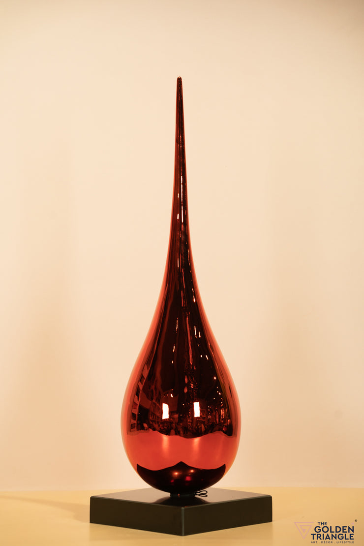 Drop 3 Ft Sculpture - Metallic Red