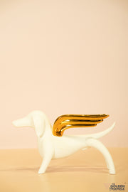 Dog with Wings Artefact - White
