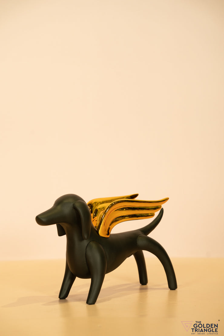 Dog with Wings Artefact - Black