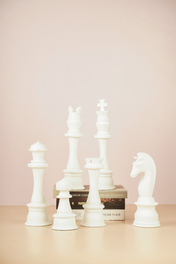 Knight - Chess Decorative Piece - White