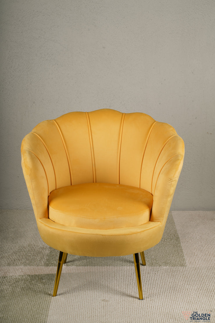 Eliza Shell Accent Chair  -  Yellow