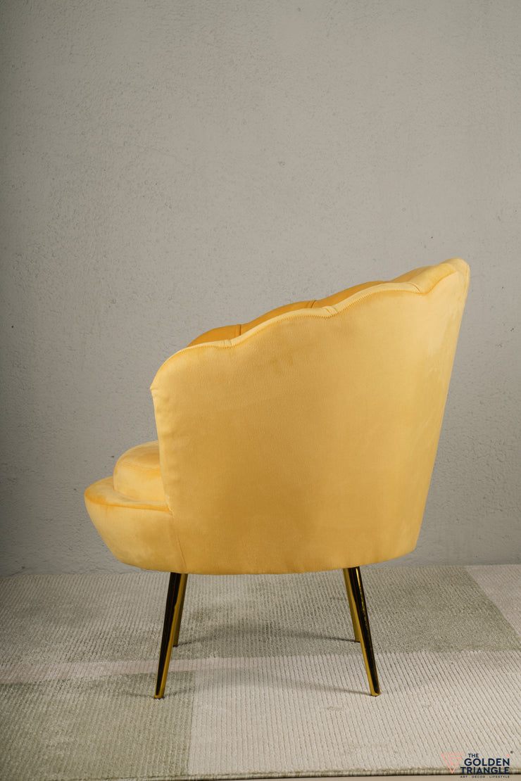 Eliza Shell Accent Chair  -  Yellow