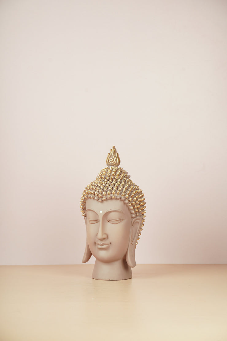 Serene Buddha Head Sculpture - Lavender