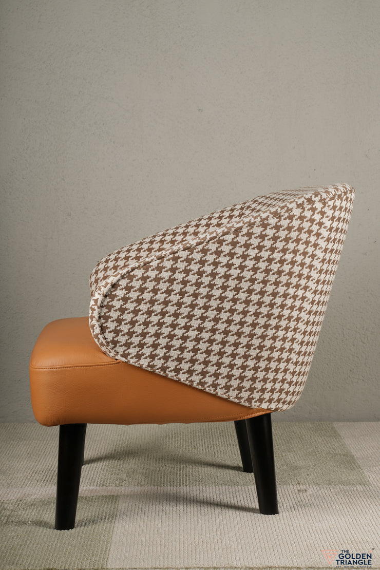 Troy Houndstooth Barrel Chair