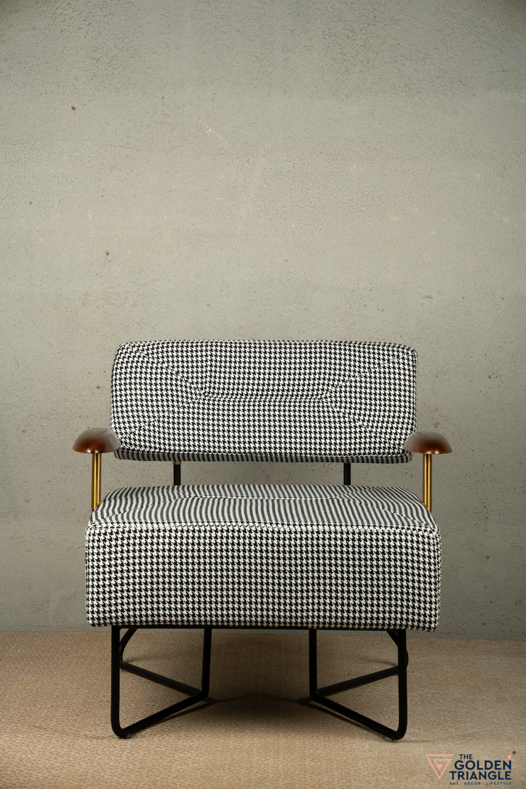 Charlie Checkered Accent Chair  -  Houndstooth