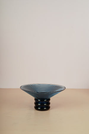 Sage Glass Fruit Bowl - Blue