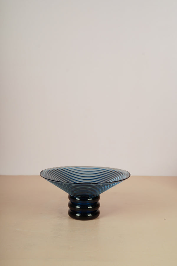 Sage Glass Fruit Bowl - Blue