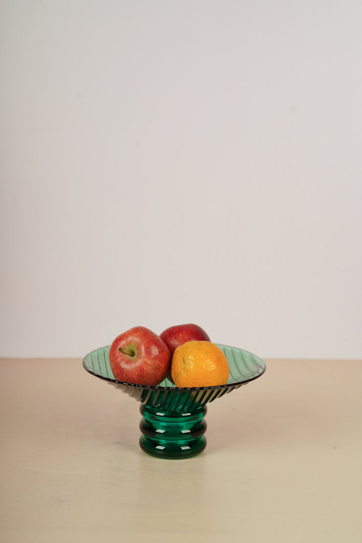 Sage Glass Fruit Bowl - Green