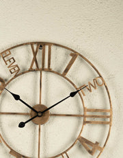Alpha Metal Wall Clock - Bronze