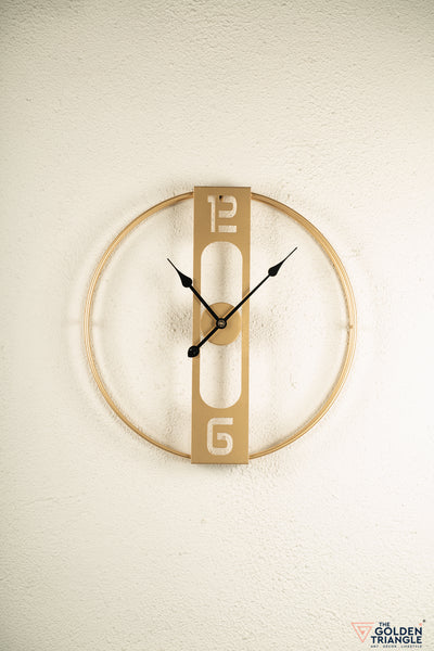 Gold Metal Wall Clock - 24"