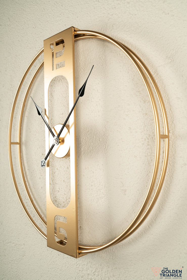 Skye Metal Wall Clock - Gold