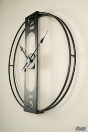 Skye Metal Wall Clock - Black