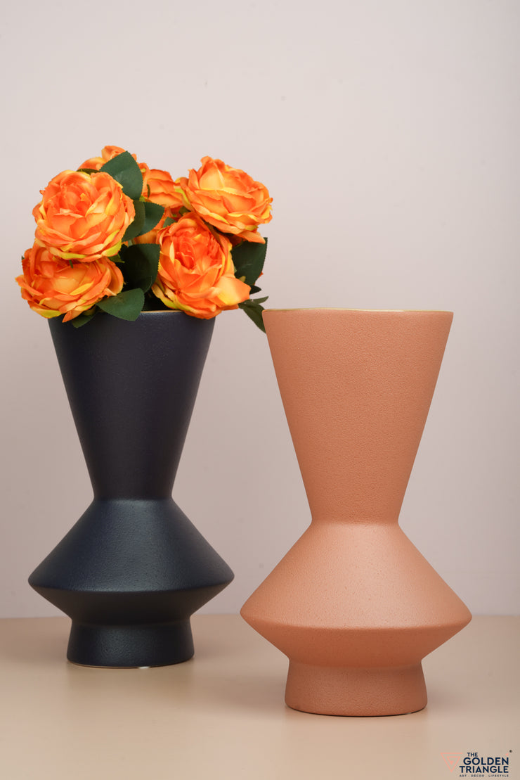 Sots Tapered Ceramic Vase - Purple