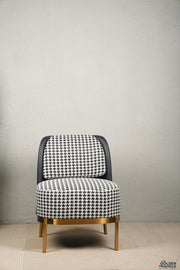 Harvey Houndstooth Accent Chair - Without Arms