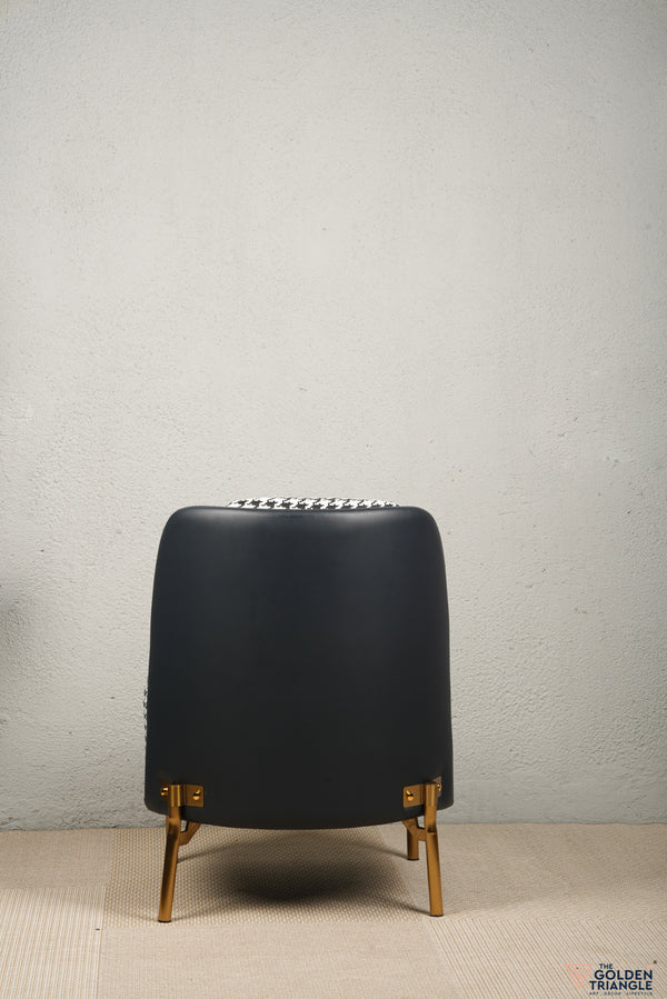 Harvey Houndstooth Accent Chair - Without Arms